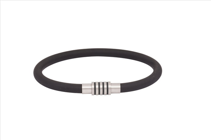 Black Neoprene Rubber Bracelet