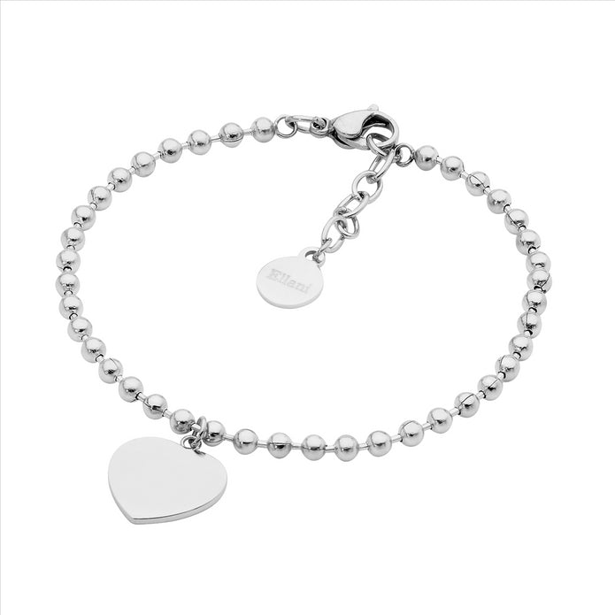 Stainless Steel Heart Ball Bracelet