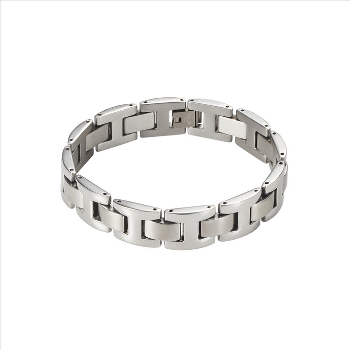 Polished and Brushed Stainless Steel Bracelet