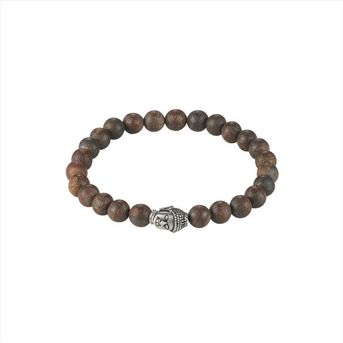 Cudworth Bronzite Beaded Stainless Steel Bracelet