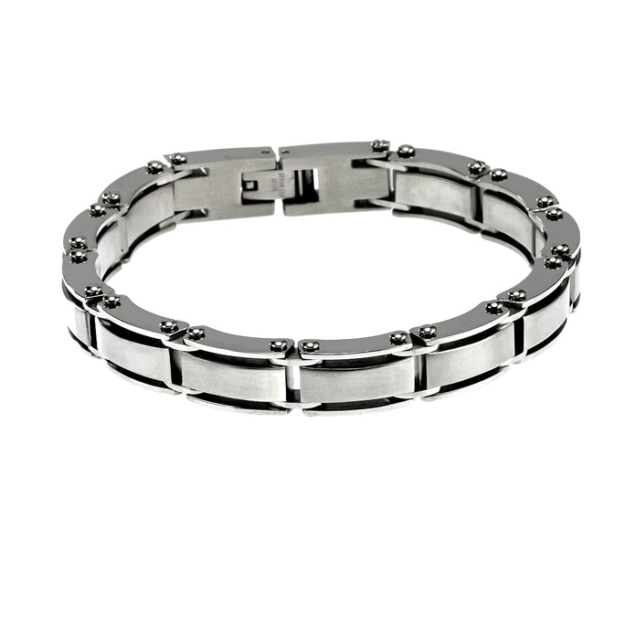 Brushed Stainless Steel Link Bracelet