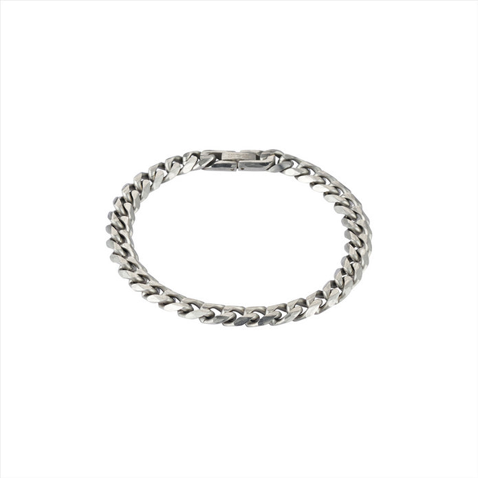 Stainless Steel Curb-Link Chain Bracelet 21cm