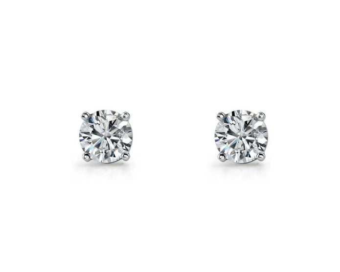 Sterling Silver 8mm CZ Stud Earrings