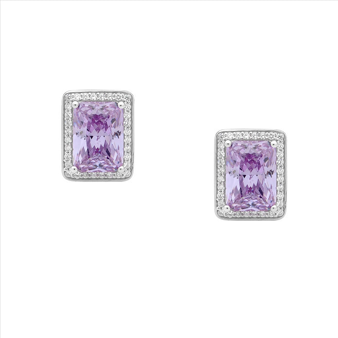 Sterling Silver CZ Stud Earrings