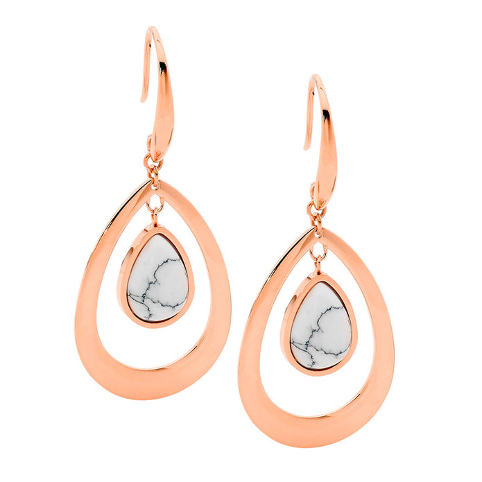 Stainless Steel RGP Open Tear Drop Earrings