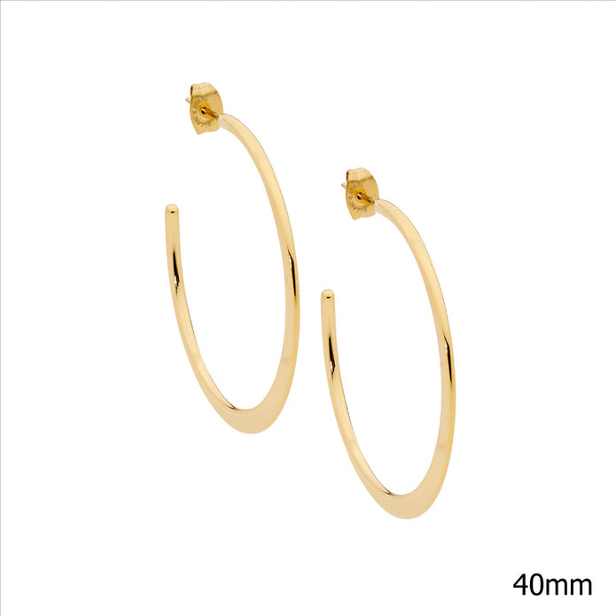 Stainless Steel YGP 40mm Hoop Earrings