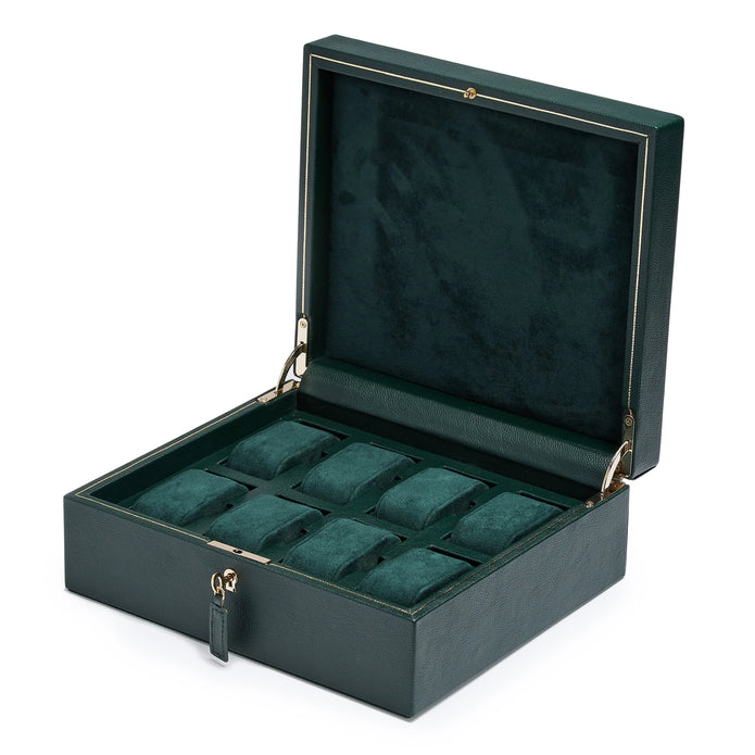 WOLF British Racing Green 8 Piece Watch Box