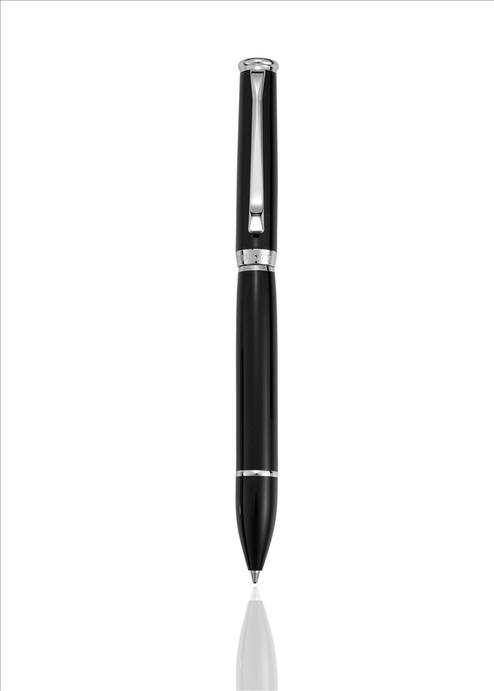 Black Laquer and Silver Ballpoint Pen